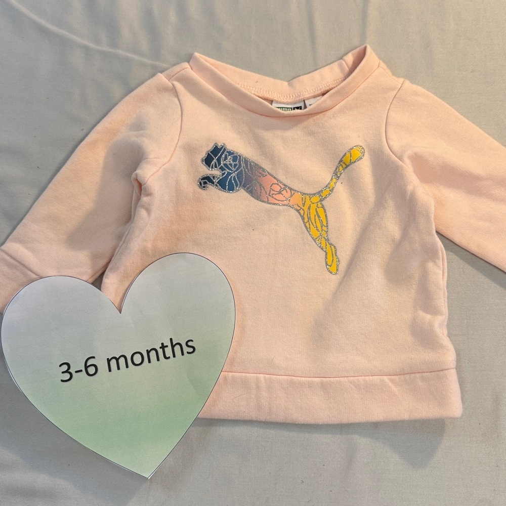 Puma Kids - Light Pink Sweatshirt with multicolour Logo